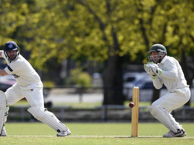 Brent Kremer behind the stumps. Picture: Andy Brownbill