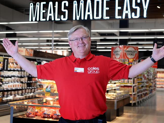 Coles chief Steven Cain in the supermarket chain's Tooronga Village store's new pre-prepared meals area. Picture: Andrew Henshaw