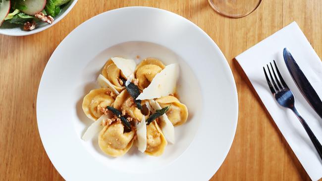 Pumpkin tortelli. Picture: Rebecca Michael