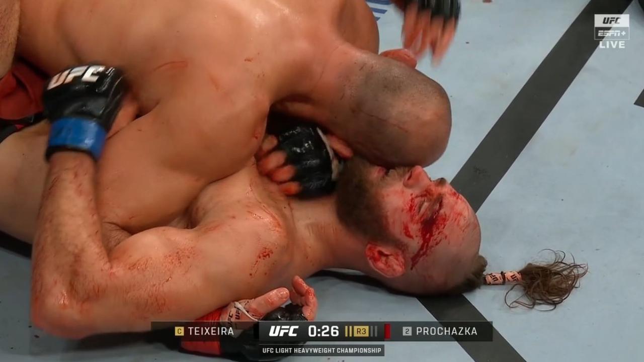 Bloody carnage in UFC main event.