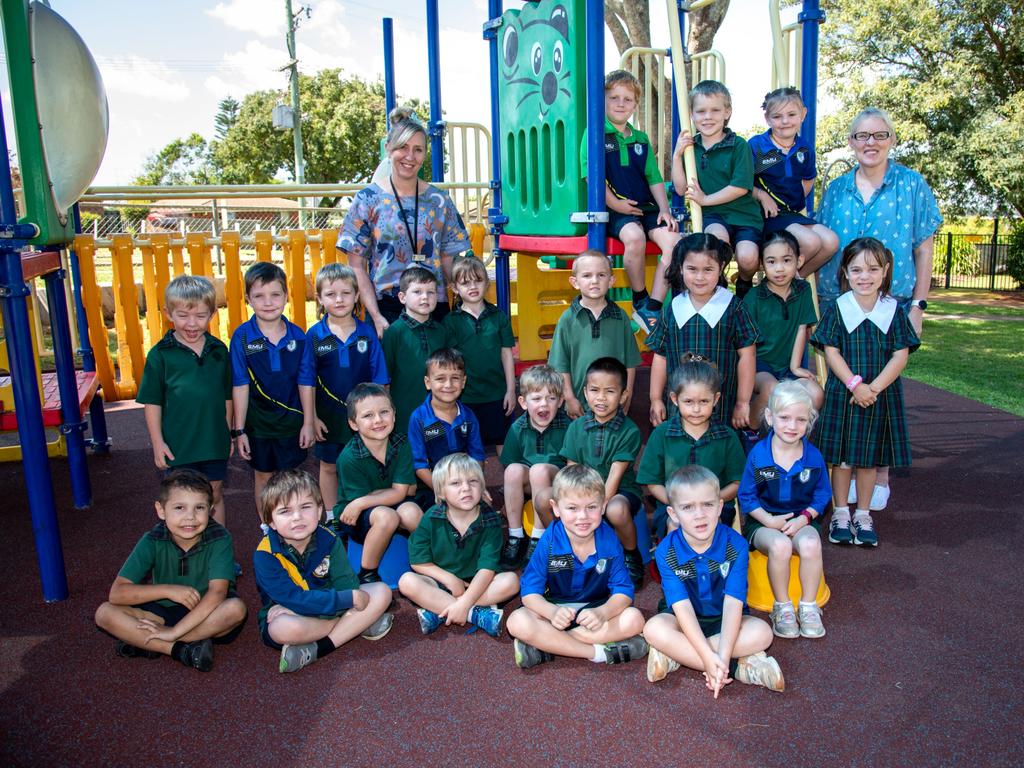 My First Year 2022: Fairview Heights State School Prep V. Back Row (R-L) Ms Claire Knight, Reid, Tyler, Indigo, Mrs Amanda Smeaton3rd Row Cooper, Van, Austin, Tyson, Asha, Max, Kayla, Lynette, Harleigh. Second Row; Theodore, Jailyiel, Zac, Ashton, Kiah, GeorgiaFront Row; Ace, Kailiep, Noah, Carson, Tyson. Absent: Anthony. March 2022 Picture: Bev Lacey