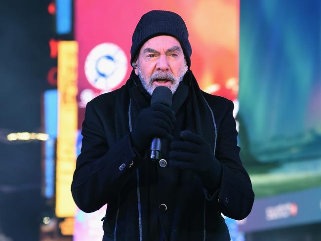 Neil Diamond performs during New Year's Eve 2018 in Times Square. Picture: Dimitrios Kambouris/Getty Images