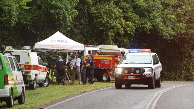 Emergency services resume the search for a missing 18-year-old at Babinda Boulders. PHOTO: Joshua Davies