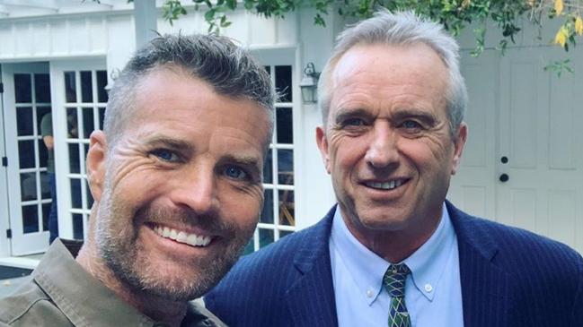 My Kitchen Rules host Pete Evans has faced criticism for posting this selfie with prominent anti-vaxxer Robert F. Kennedy Jr, who has spoken on the dangers of vaccination and helped finance anti-vaxx groups. Picture: Instagram