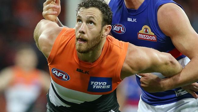 GWS could use another ruckman as back-up in case Shane Mumford gets injured. Picture: Wayne Ludbey