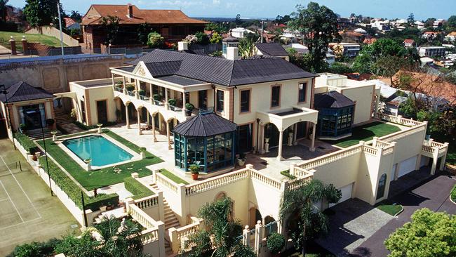 Mansion known as Bromley at Dickson Terrace Hamilton built for Christopher Skase.