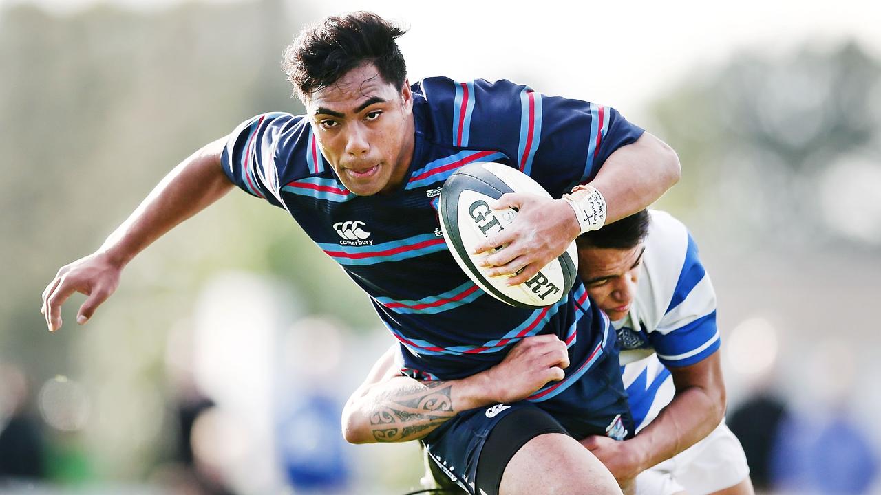 Lemeki Namoa during a school rugby match between St Kent's and Sacred Heart on August 13, 2016. Picture: Anthony Au-Yeung/Getty Images