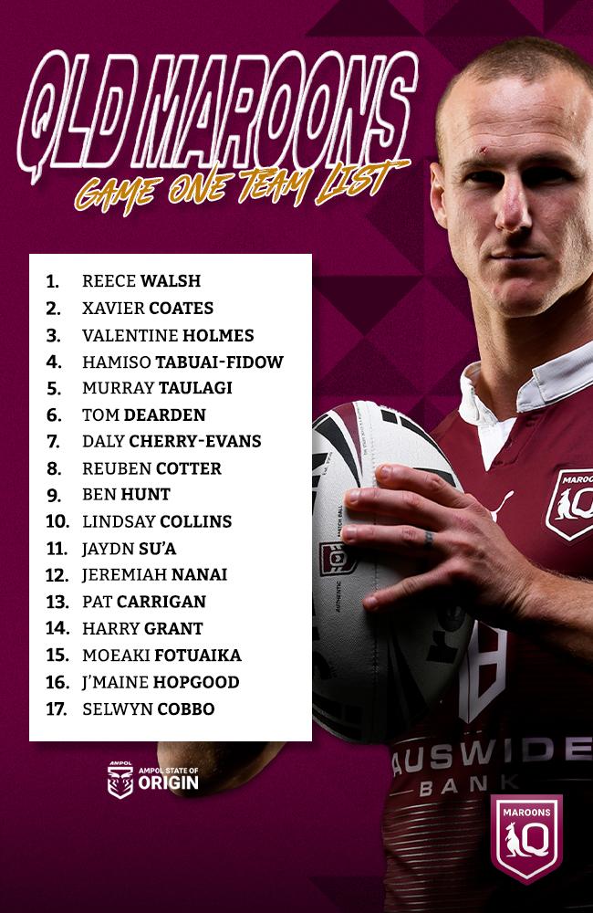 NRL: QLD Maroons team line-up, State of Origin Game 1 news and updates ...