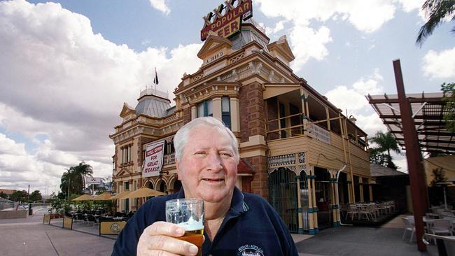 Hotel stalwart Lulla Wilson outside the refurbished hotel in 2002. Picture: Suzanna Clarke