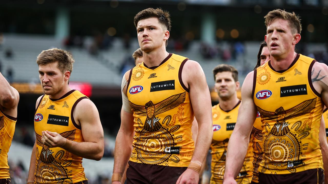 The Hawks couldn’t buy a goal in the first half. (Photo by Dylan Burns/AFL Photos via Getty Images)