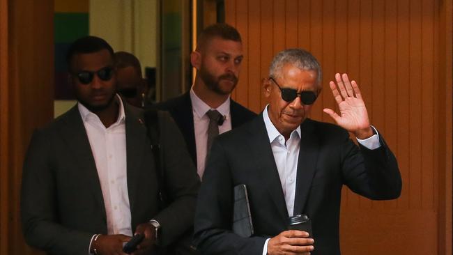 Throngs of people have followed Mr Obama as he travels around Sydney. Picture: NCA Newswire / Gaye Gerard