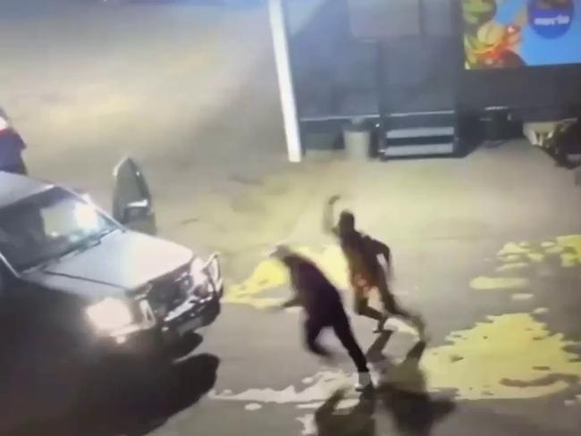 Footage shows a man being brutally bashed with a tyre iron in Alice Springs. Picture: Supplied