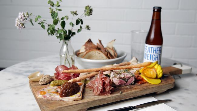 Charcuterie paddle. Picture: Nicole Cleary