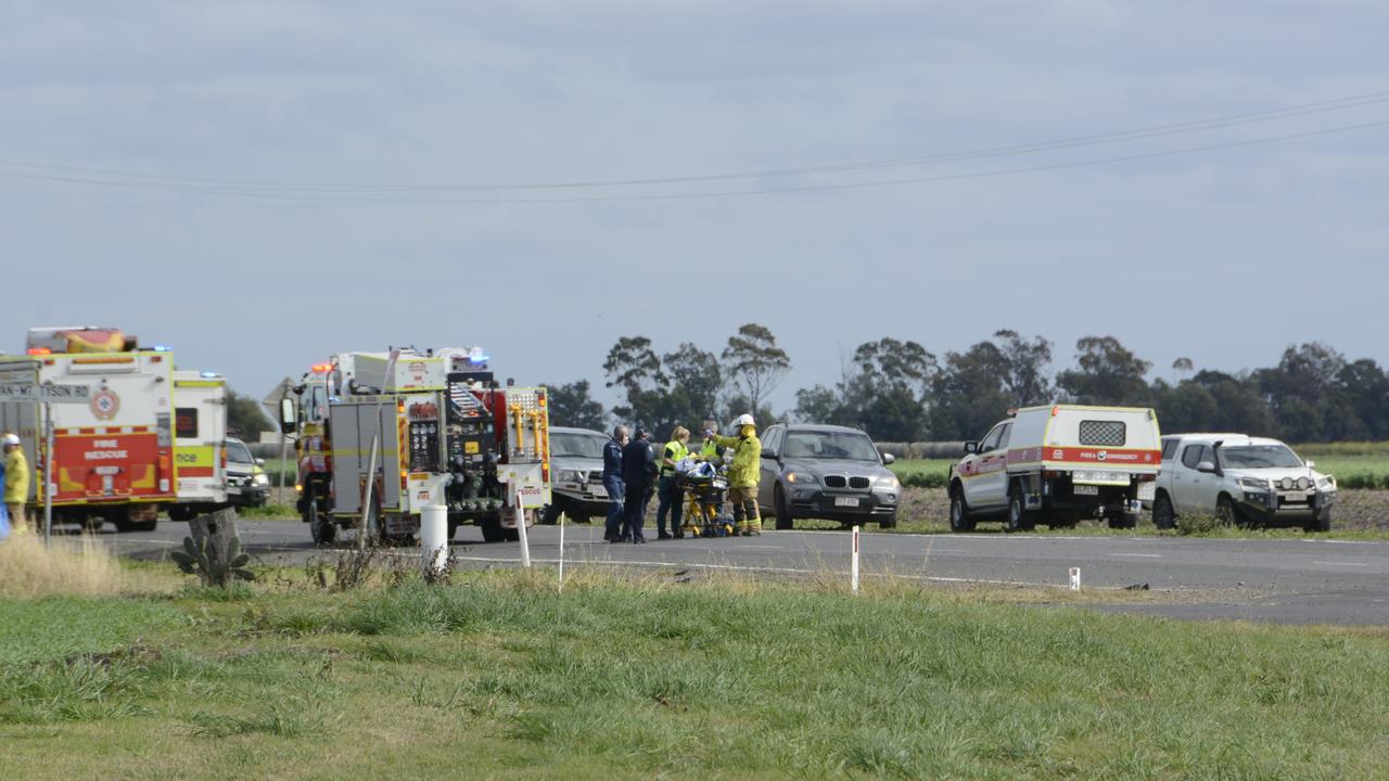 MAJOR CRASH: Emergency services have bolted to the scene of a crash where one person has died just outside Toowoomba.