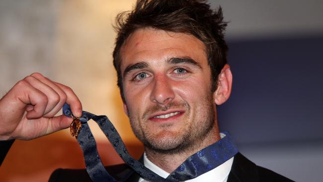 Jobe Watson with his 2012 Brownlow Medal.