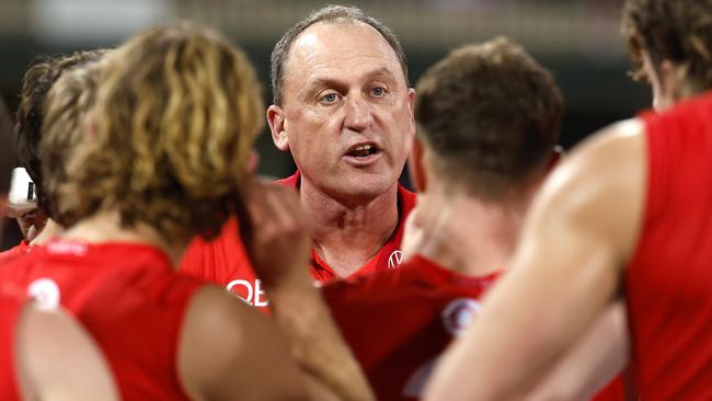 Coach John Longmire during the AFL Round 24 match between the Sydney Swans and Adelaide Crows at the SCG on August 24, 2024.  Photo by Phil Hillyard(Image Supplied for Editorial Use only - **NO ON SALES** - Â©Phil Hillyard )