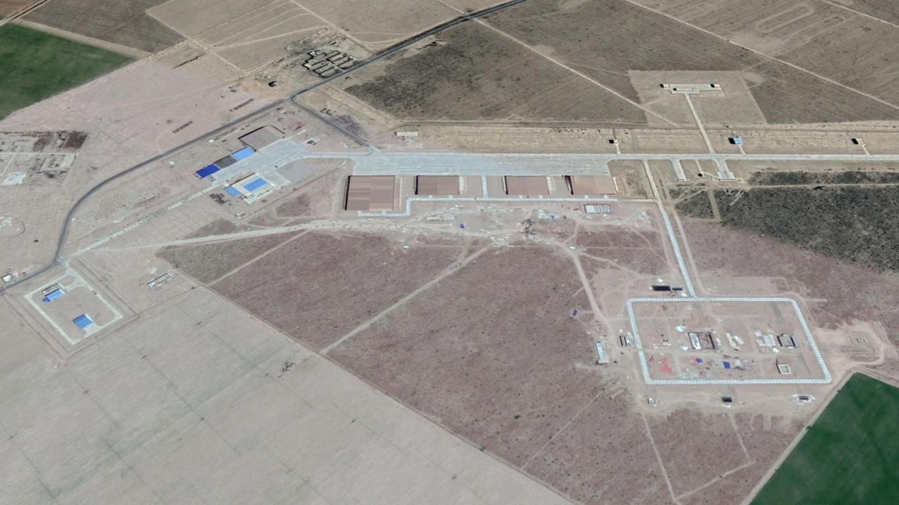 Satellite image of Malan airfield in Xinjiang, China.