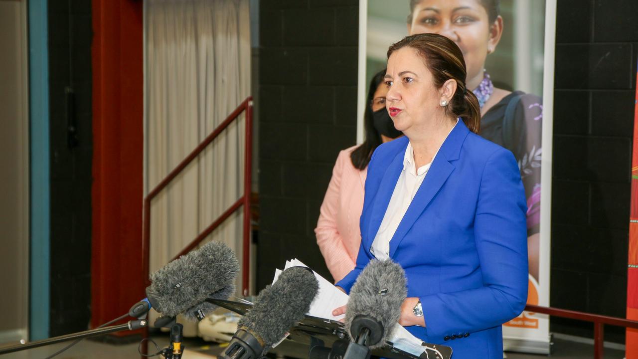 Premier Annastacia Palaszczuk provided the case details during her visit to the Aboriginal community of Cherbourg. Photo: Holly Cormack