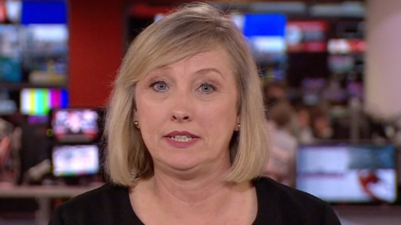 BBC newsreader Martine Croxall was visibly upset when delivering the news of Prince Philip's death. Picture: BBC