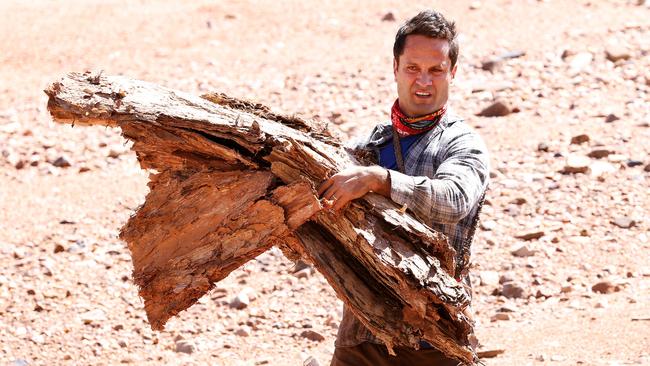 Football champion Gavin Wanganeen in the Queensland Outback filming the new season of Australian Survivor: Brains V Brawn.