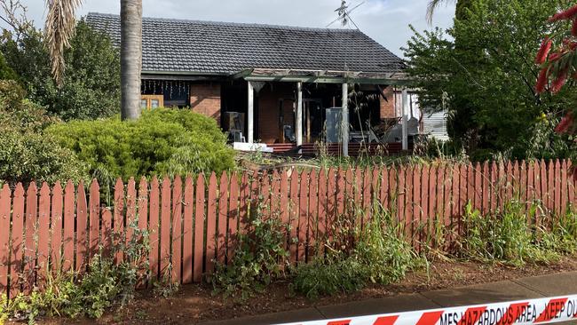 A home in Davoren Park has been completely destroyed by a suspicious fire. Picture: Gabriel Polychronis