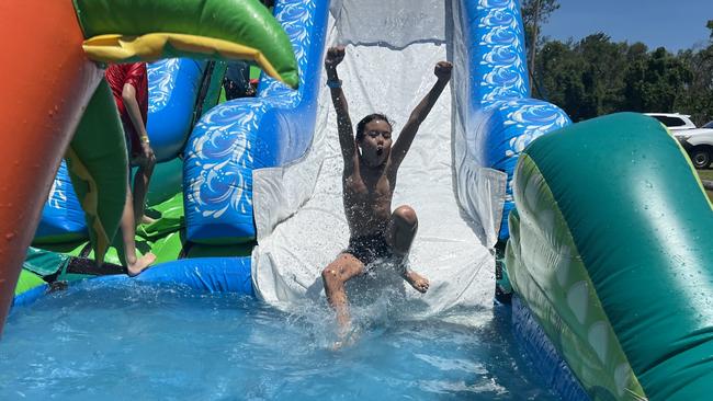 The water slide was a massive hit with the kids.