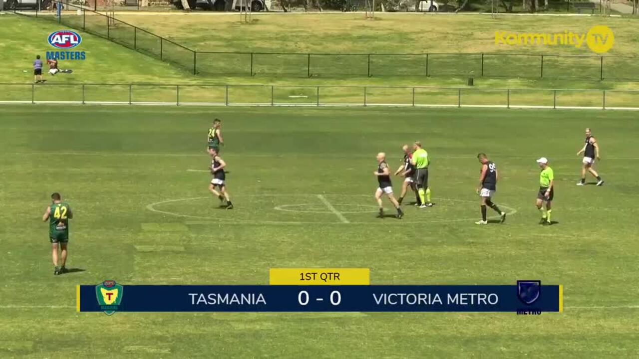 Replay: Tasmania v Victoria Metro (Men 50s div 1) — 2024 AFL Masters National Carnival Day 1