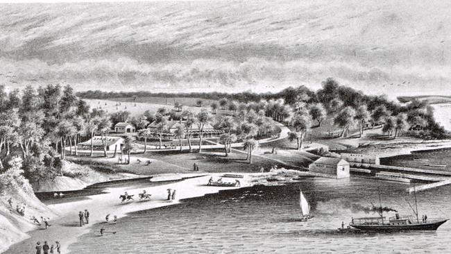 An undated leaflet by George Howe showing the Yarra Bay Pleasure Grounds.