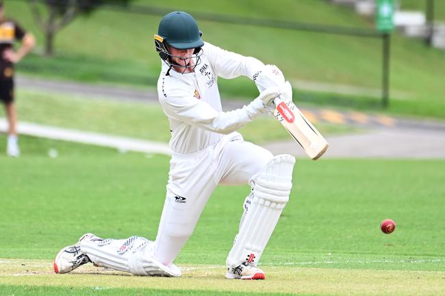 Iona batsman Harley Malpass AIC First XI cricket game. Padua V Iona Saturday February 24, 2024. Picture, John Gass