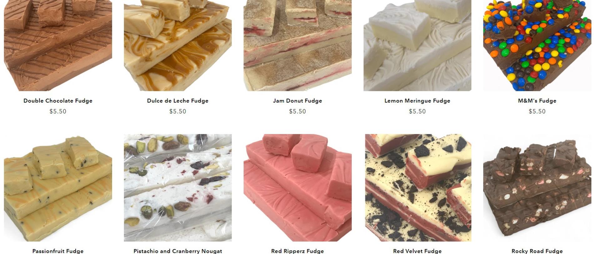 FudgeVille offers over 20 flavours of handmade fudge. Picture: Supplied.