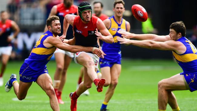 Angus Brayshaw tried hard all game. Picture: Getty