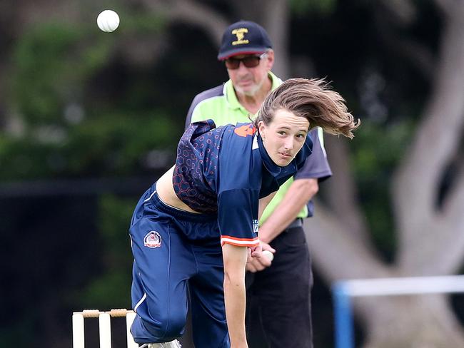 Collendina bowler Angus Peters. Picture: Mike Dugdale