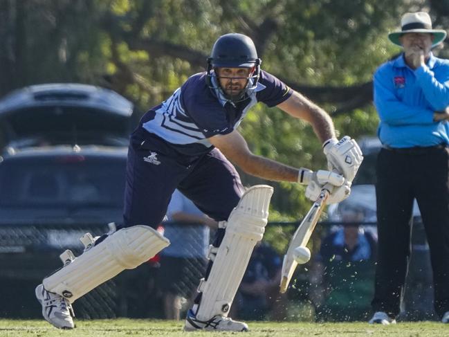 Buckley Ridges batsman Troy Aust during his gutsy innings. Picture: Valeriu Campan