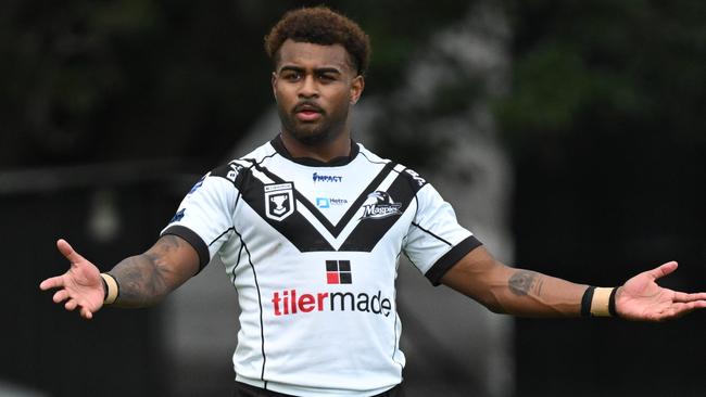 Bronco Ezra Mam was put on report. Photo: Lyndon Mechielsen/Courier Mail.
