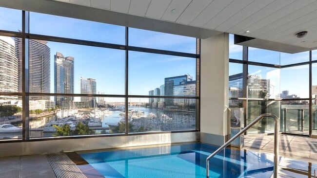 Tenants of the apartment have access to a communal gym, pool, spa, steam room and sauna.