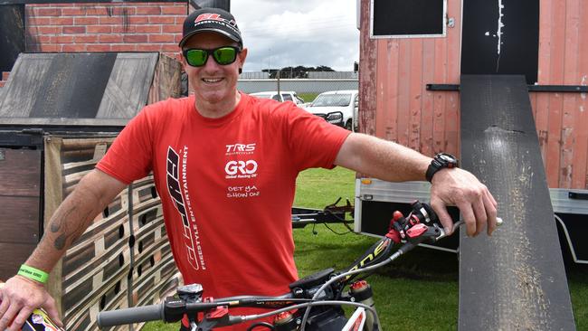 Professional motorbike stunt rider Randy Ryder from Eljay Freestyle Entertainment travels down from Queensland to showcase his special talents to the crowd at the Warrnambool Show.