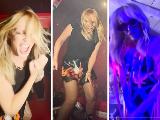 Kylie Minogue parties in Ibiza.