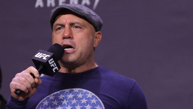 More offensive remarks from podcaster Joe Rogan have been revealed, going viral on Twitter. Picture: Carmen Mandato/Getty Images North America/AFP