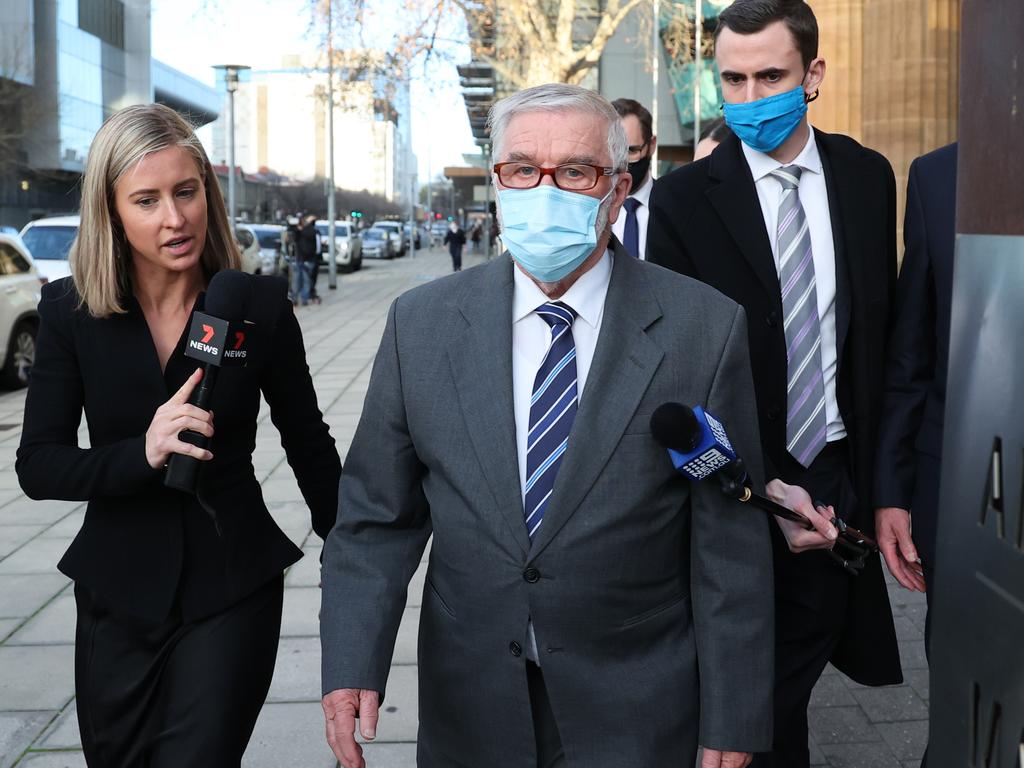 Millionaire businessman Keith Robert Johnson, 74, appeared in Adelaide Magistrates Court on alleged $38m tax fraud charges. Picture: NCA NewsWire / David Mariuz