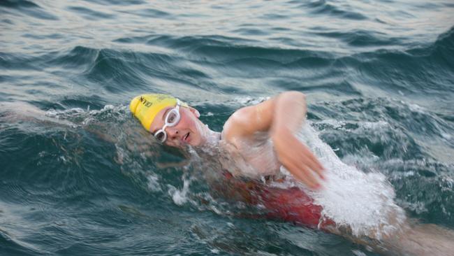 Emily Miers swimming the English Channel.