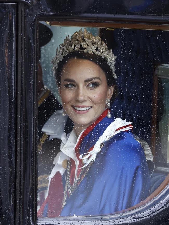 Catherine, Princess of Wales, departs the coronation of King Charles III and Queen Camilla. Picture: Getty Images