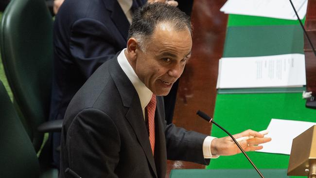 Mr Pesutto announced on Wednesday he would legislate a net debt cap. Picture: NewsWire / Nicki Connolly