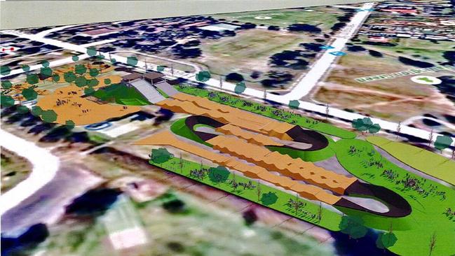 An artist’s impression of the expanded BMX track at Kirkham Park