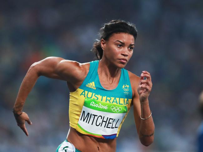 Australia's Morgan Mitchell in the Women's 400m semi final during the Athletics at the Olympic Stadium on day 9 of competition at the Rio 2016 Olympic Games. Picture. Phil Hillyard