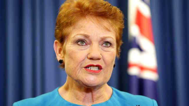 One Nation Leader Pauline Hanson revealed she tested positive to COVID-19 last weekend and was forced off the Federal Election campaign trail. Picture: Steve Pohlner