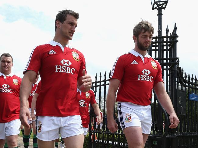 Geoff Parling (R) toured Australia with the Lions in 2013.