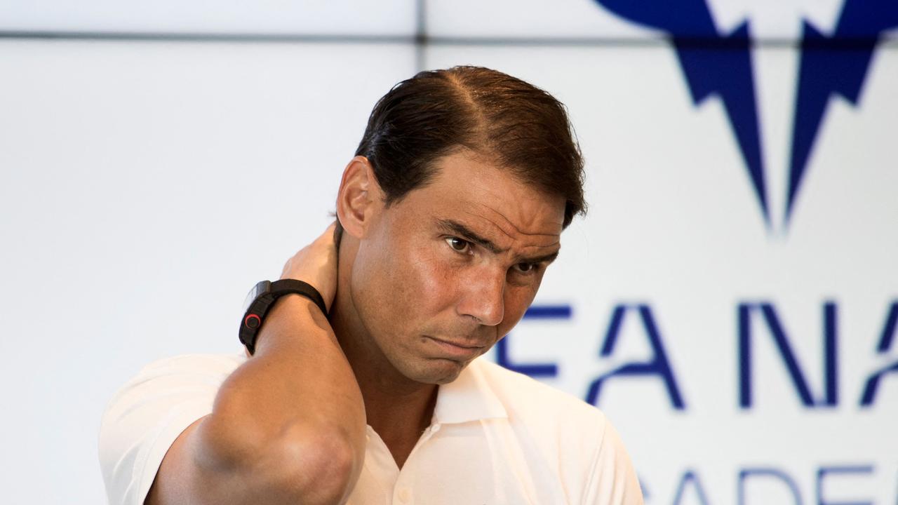 Rafael Nadal is still troubled by pain as he attempts to get back on the ATP Tour. (Photo by JAIME REINA / AFP)