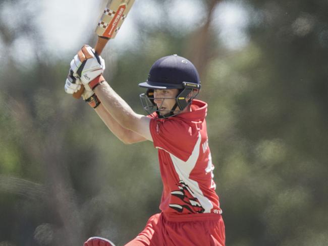 WGCA Premier Cricket: Merinda Park v Devon Meadows. Devon Meadows  batsman Nathan Worsteling. Picture: Valeriu Campan