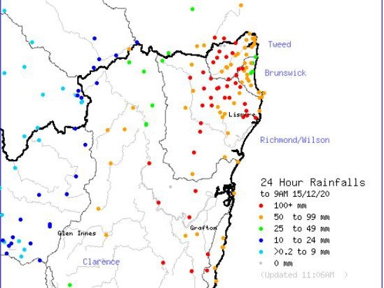 Northern Rivers has continued to face strong and persistent rain.