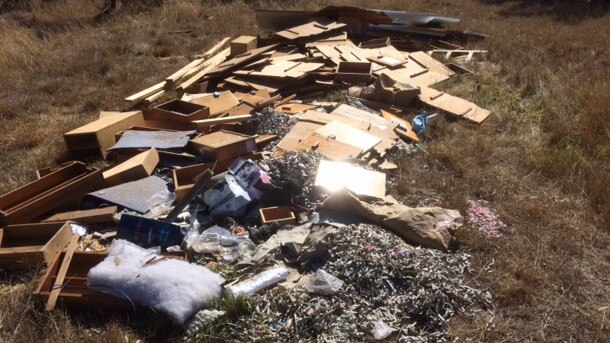 Household rubbish is being dumped on roads in Diamond Valley.